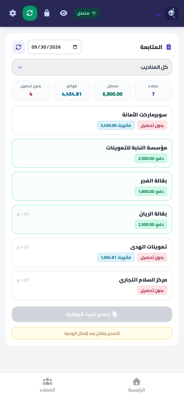 المتابعة اليومية للمدير